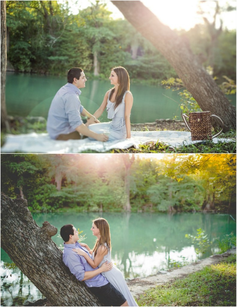 Austin wedding photographers The Bird and the Bear by a river in New Braunfels.