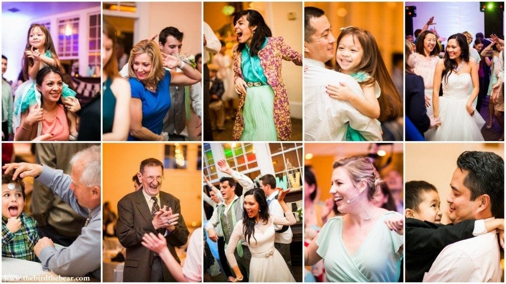 Guests dance in the reception hall at Star Hill Ranch.