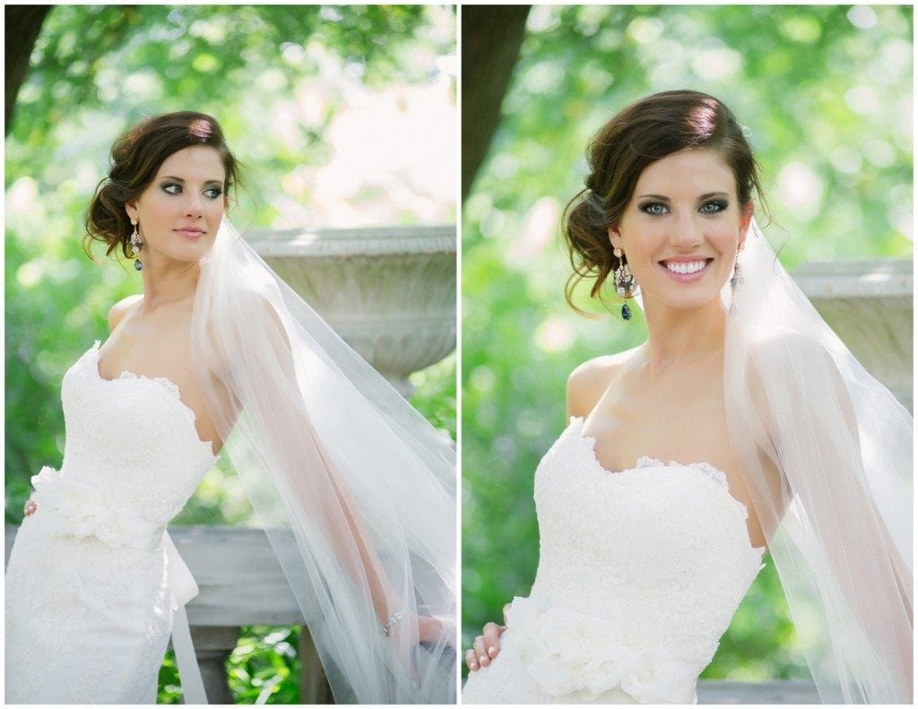 Bride leans on the terrace at Laguna Gloria in Austin, TX.