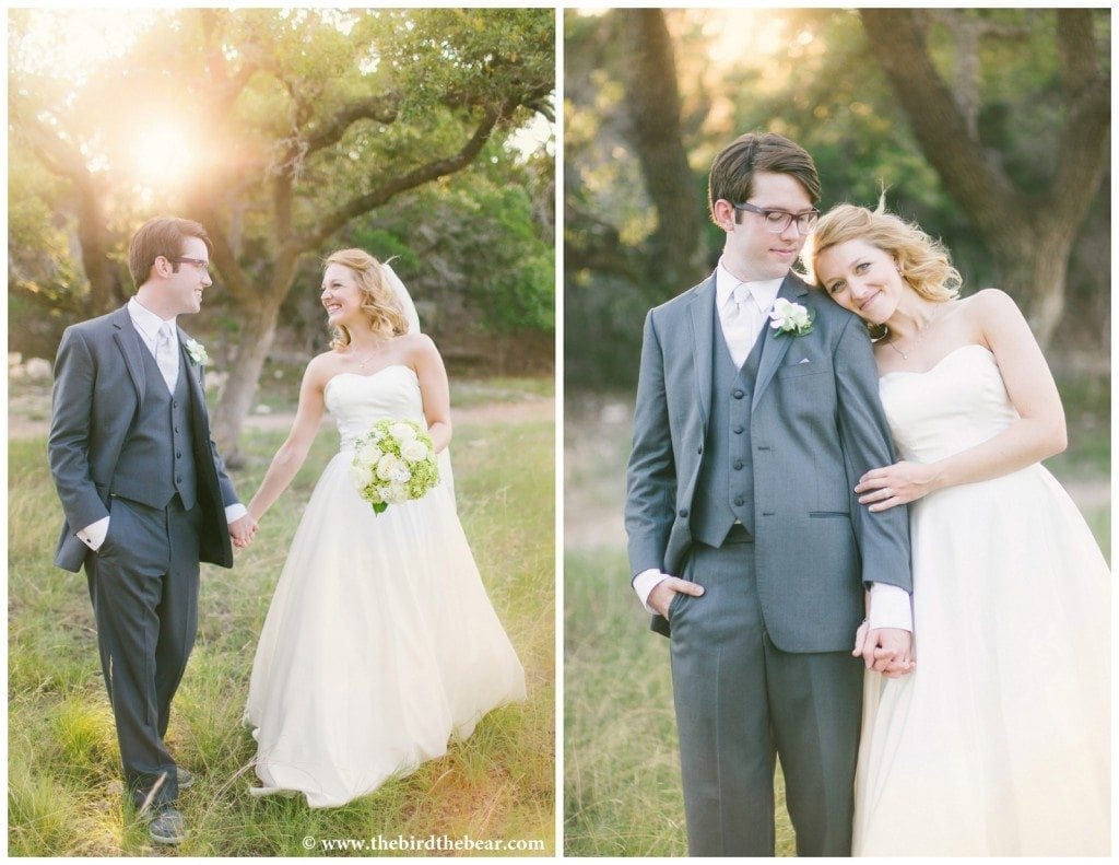 Bride and groom walk together after their Kendall Plantation wedding.