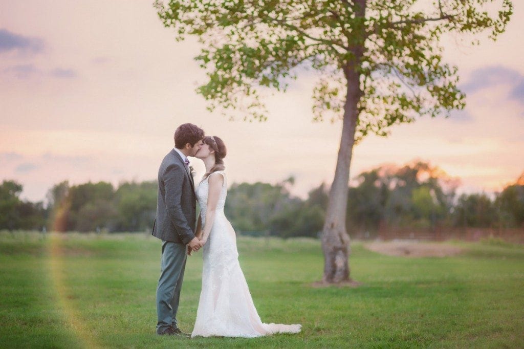Bride and groom portrait at their Olde Dobbin Station wedding. 