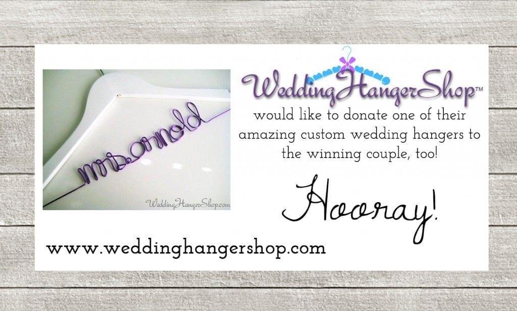 Custom wedding hanger