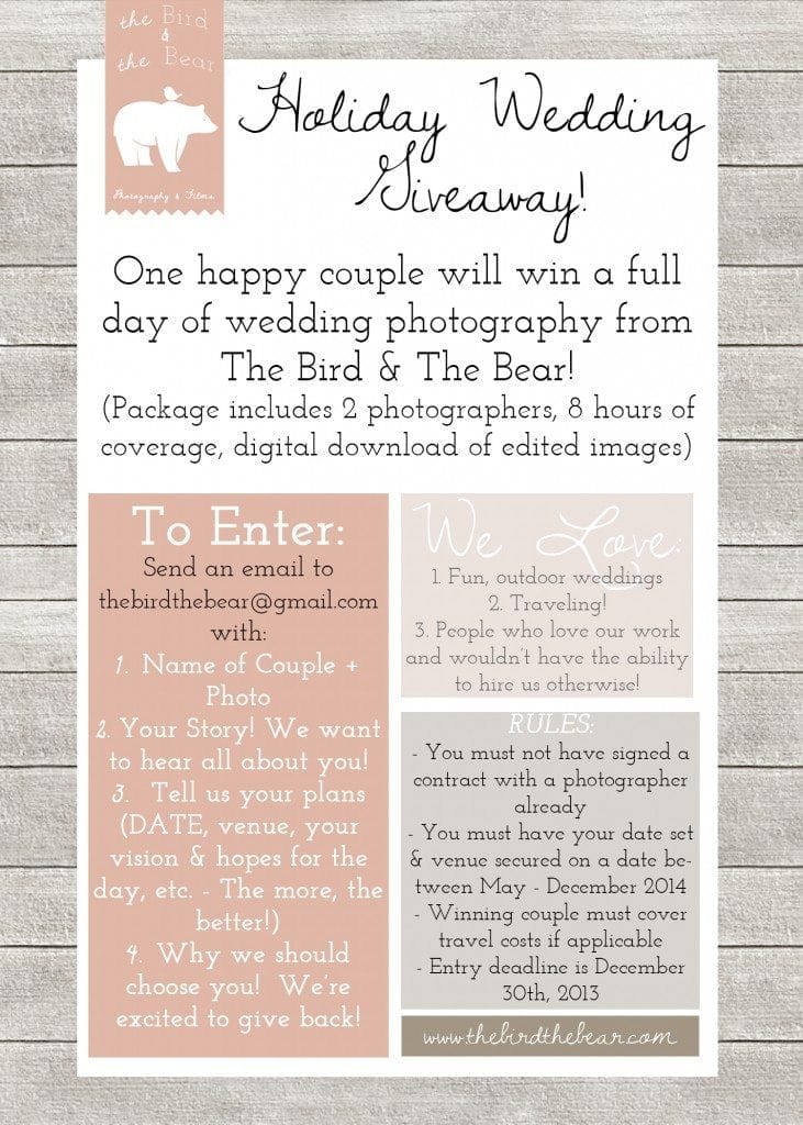 holidayweddinggiveaway