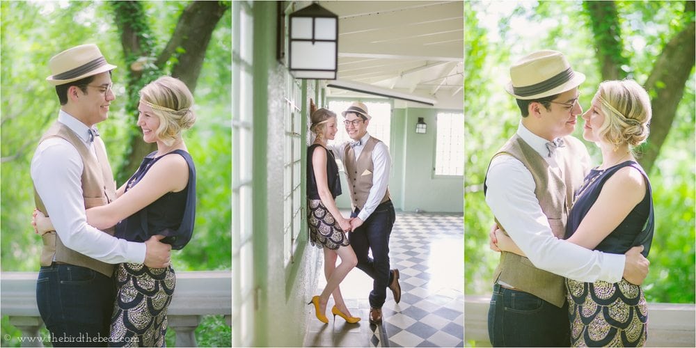 1920's style engagement photo ideas