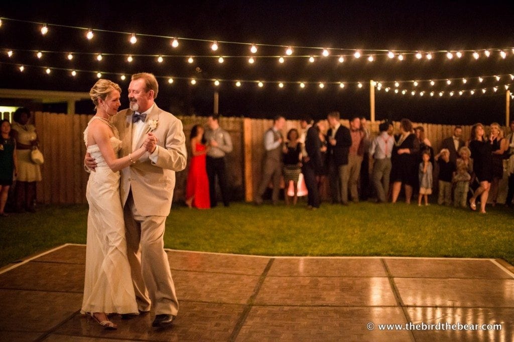 Backyard wedding reception