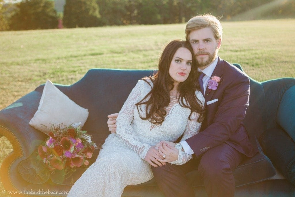 Metal rock music wedding