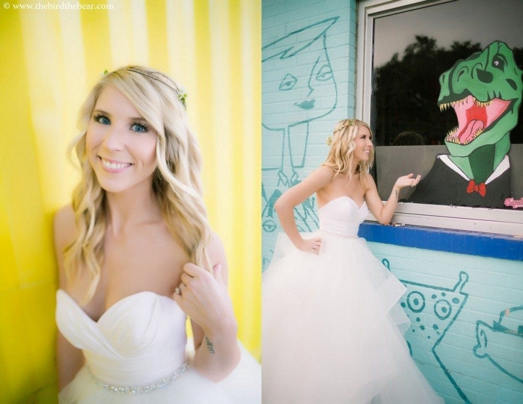 Bride on South Congress St in Austin TX