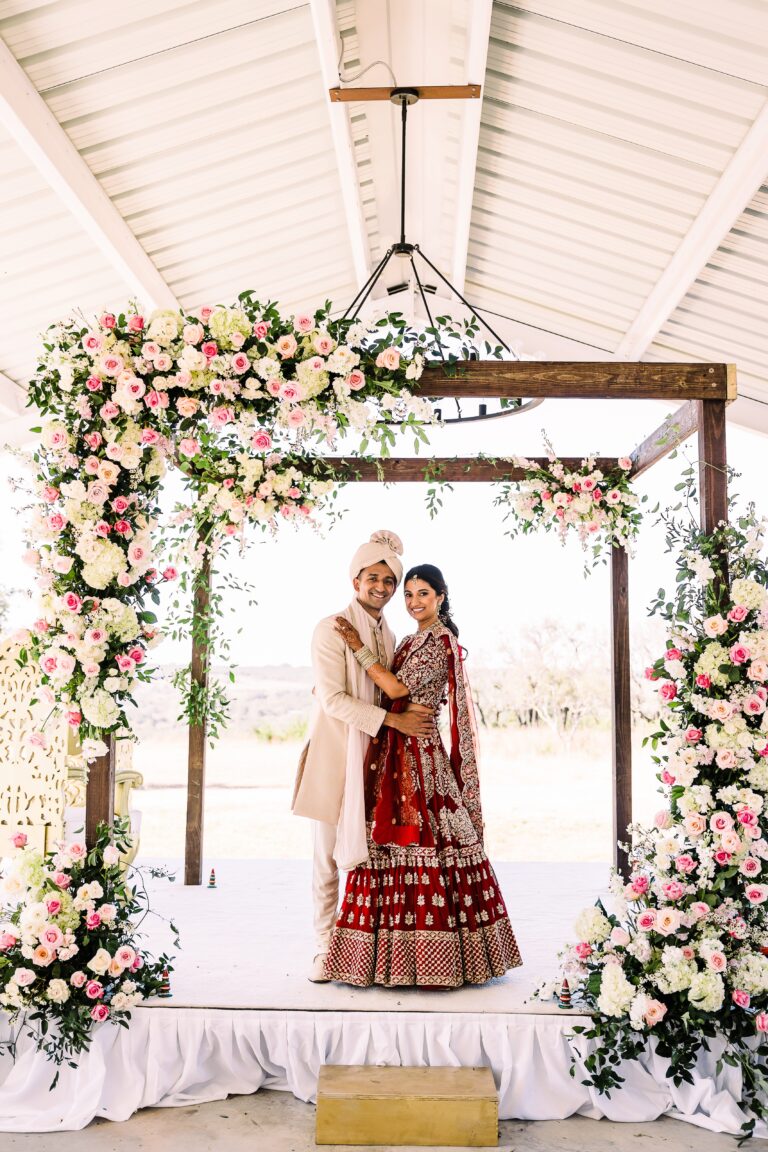 Indian wedding mandap at Mae's Ridge wedding