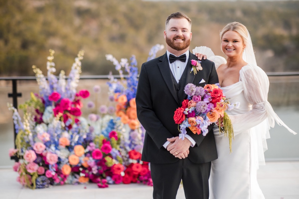 Groom's boutonniere by the Bloom Bar for Texas wedding day