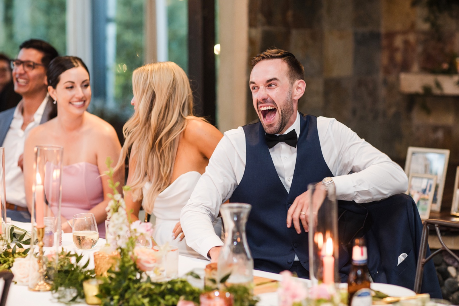 Logan spinning Sarah during first look at Austin wedding venue