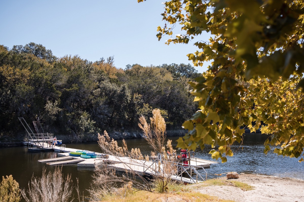 K and N getting ready for their Retreat at Balcones Springs wedding in Marble Falls, Texas