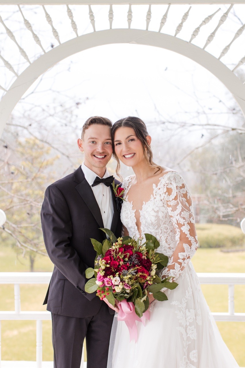 Bride's full dress reveal during getting ready session Austin.