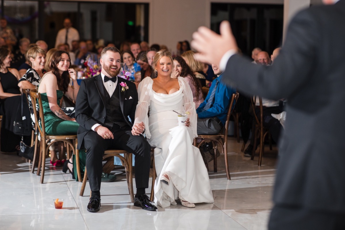 Grand exit moment with wedding guests at The Videre Estate