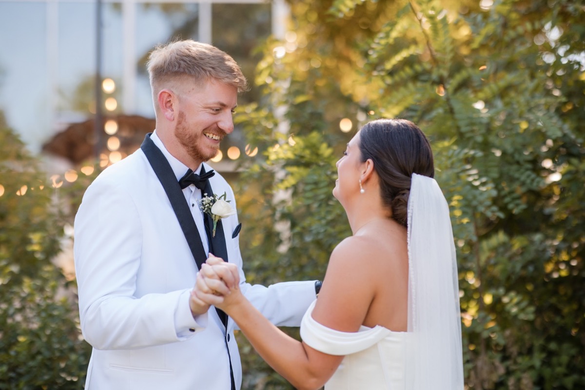 Bride's shoes and accessories displayed for fall Barr Mansion Austin wedding day