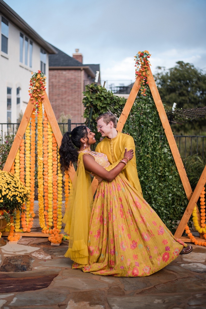 First look moment between Sreya and Colton at Spicewood ranch venue