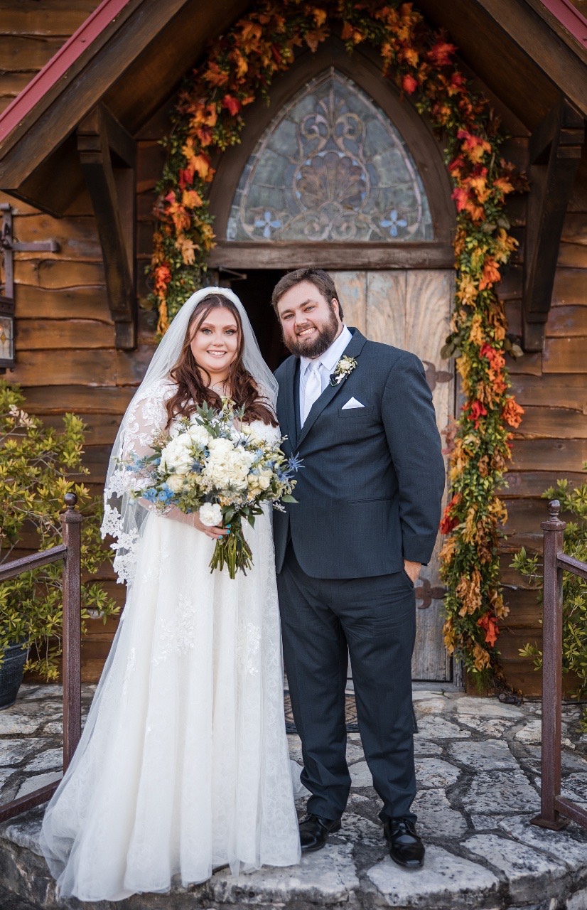 Emotional first look moment between couple at Old Glory Ranch Wimberley Texas
