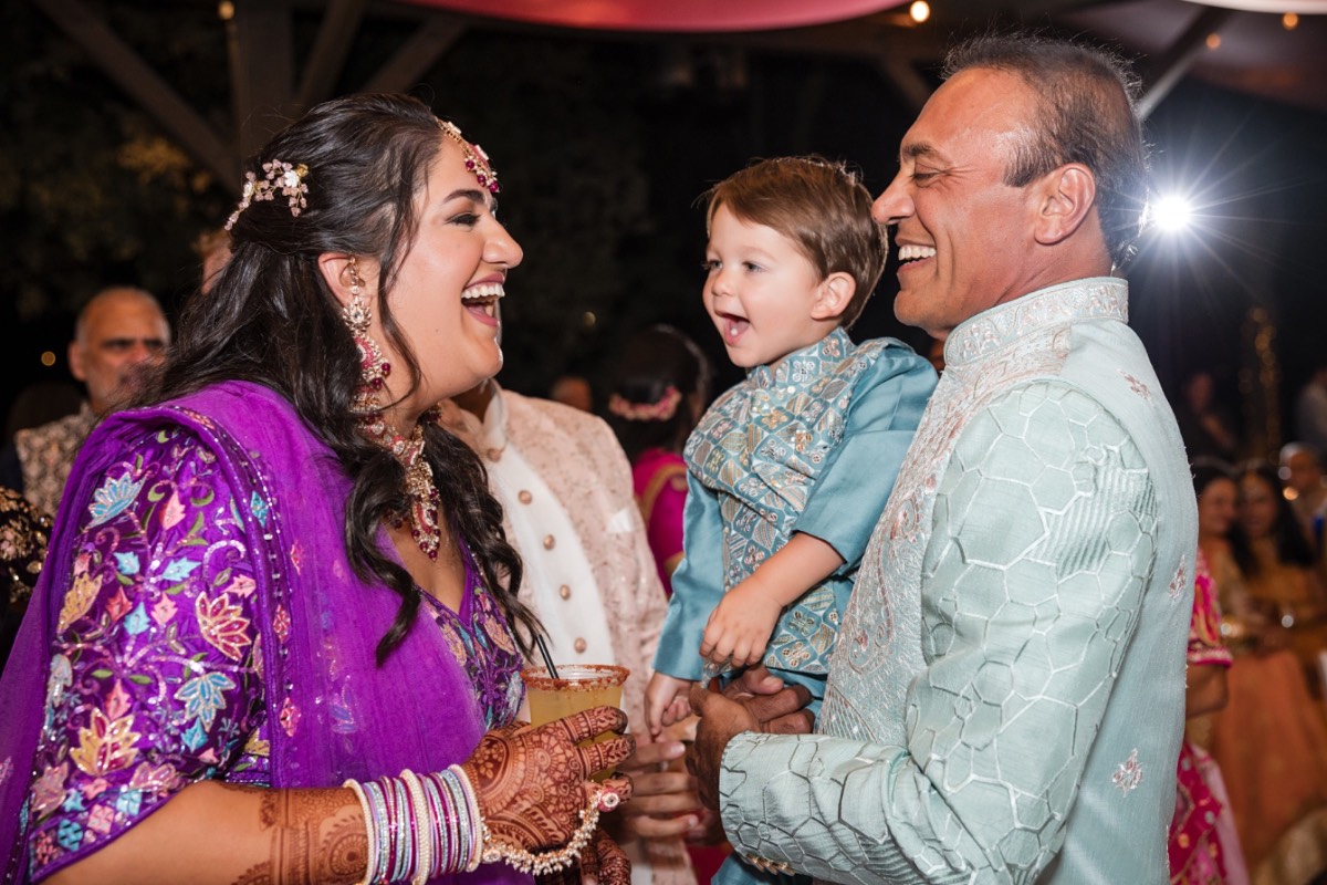 Emotional first look between bride and groom at Hyatt Resort