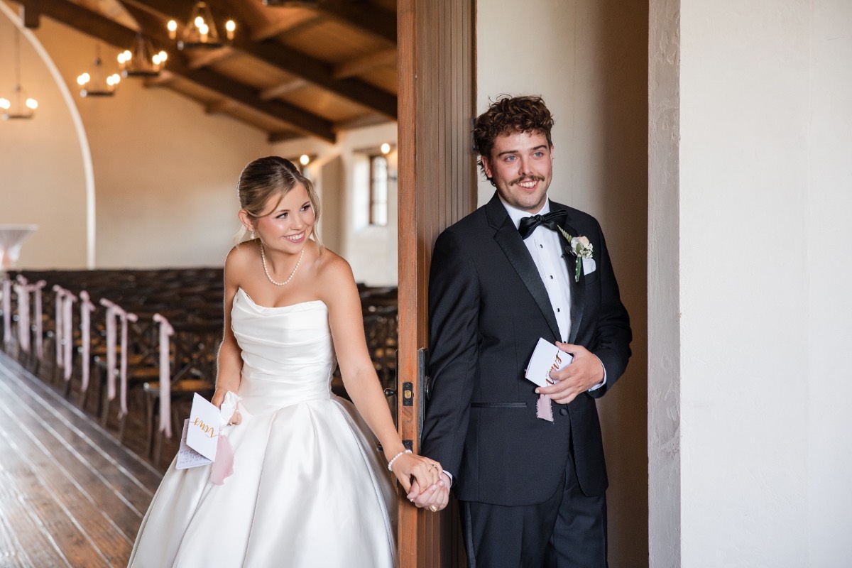 P and B exchange vows at Hidden River Ranch Lampasas ceremony