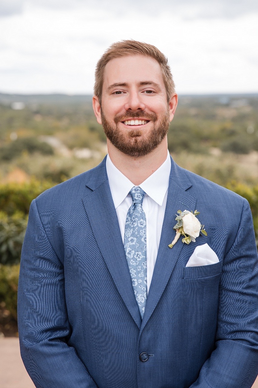 K and M's first look moment at Canyonwood Ridge winter wedding