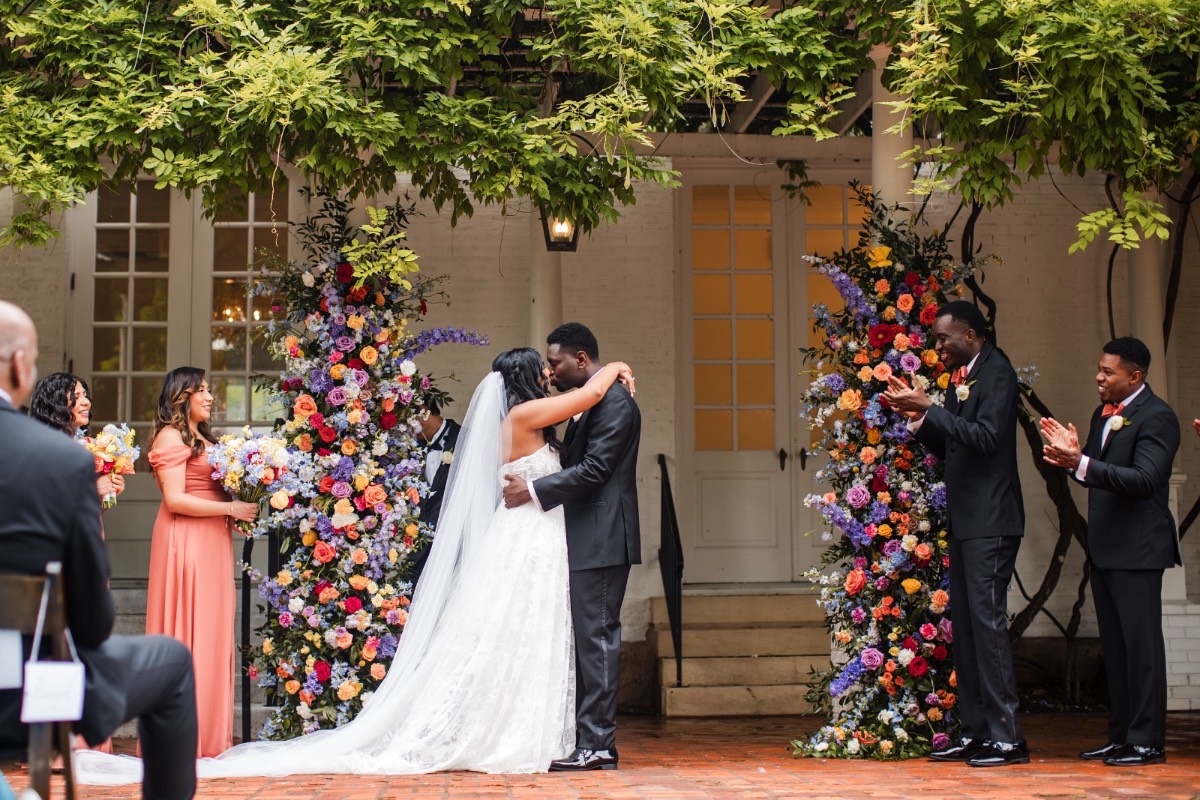 Bride N's elegant portrait at Woodbine Mansion Round Rock Texas wedding