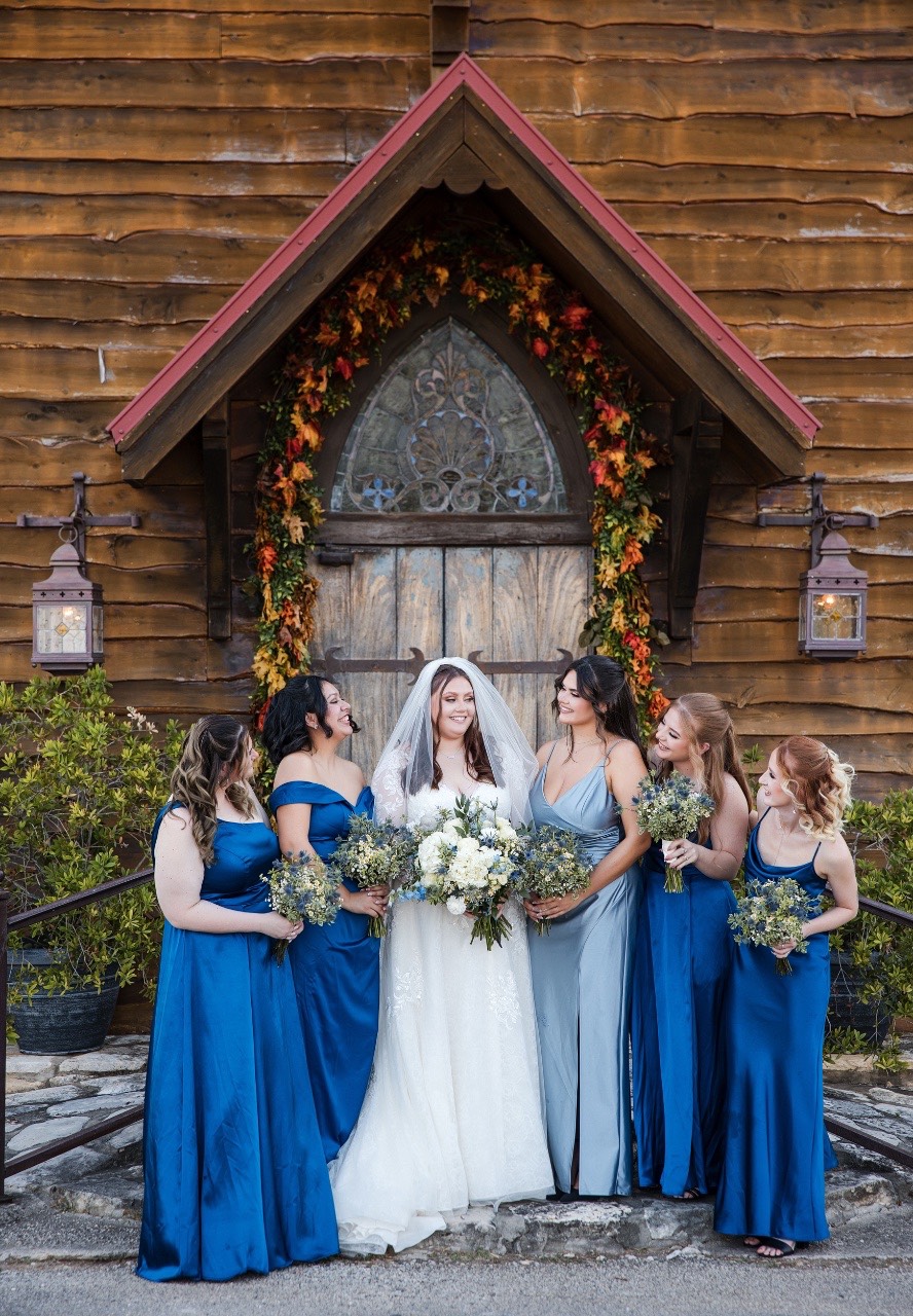 Bride S walking down aisle at Old Glory Ranch wedding ceremony Wimberley