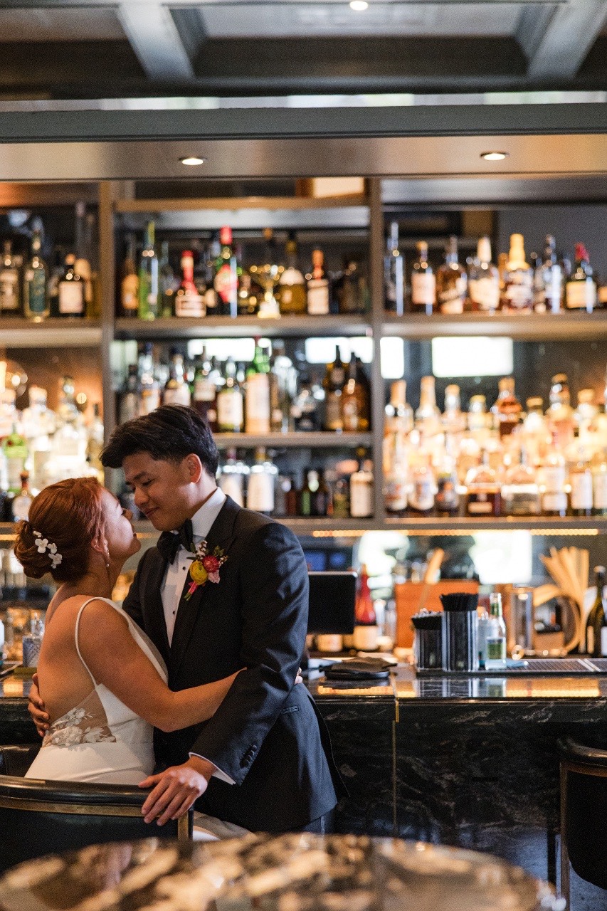 Love Punch Planning coordinated first look at Hotel Ella wedding