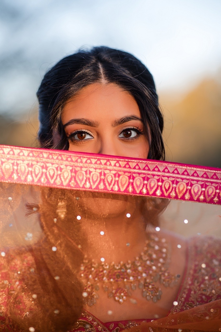 Hirva and Skylar's pre-ceremony portraits at Canyonwood Ridge scenic location