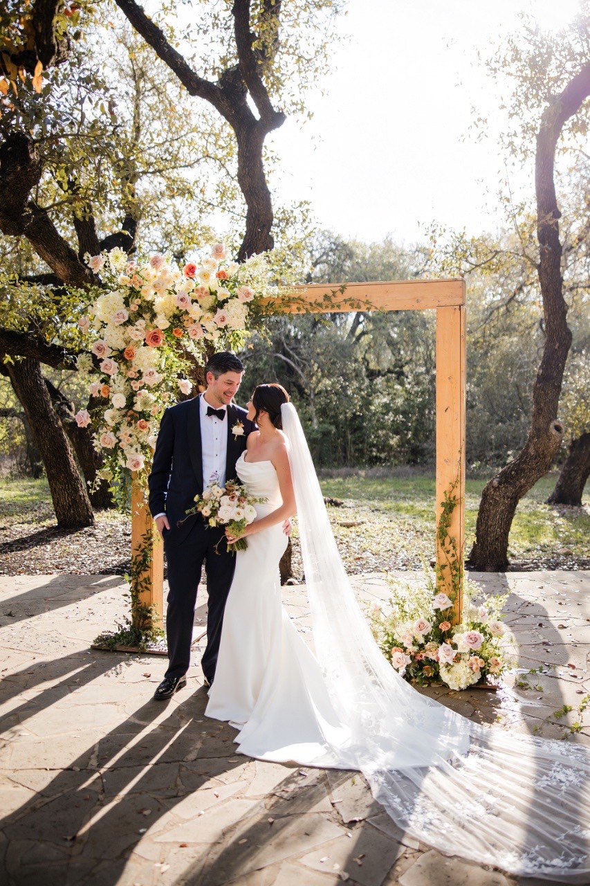 Bride's wedding details laid out at The Addison Grove Austin venue