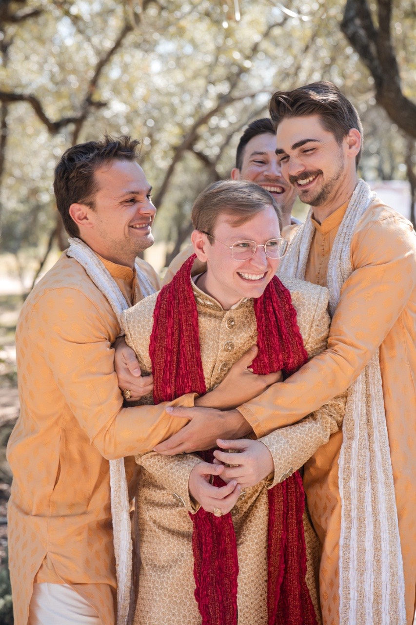 Emotional vow exchange between Sreya and Colton photographed by wedding videographer