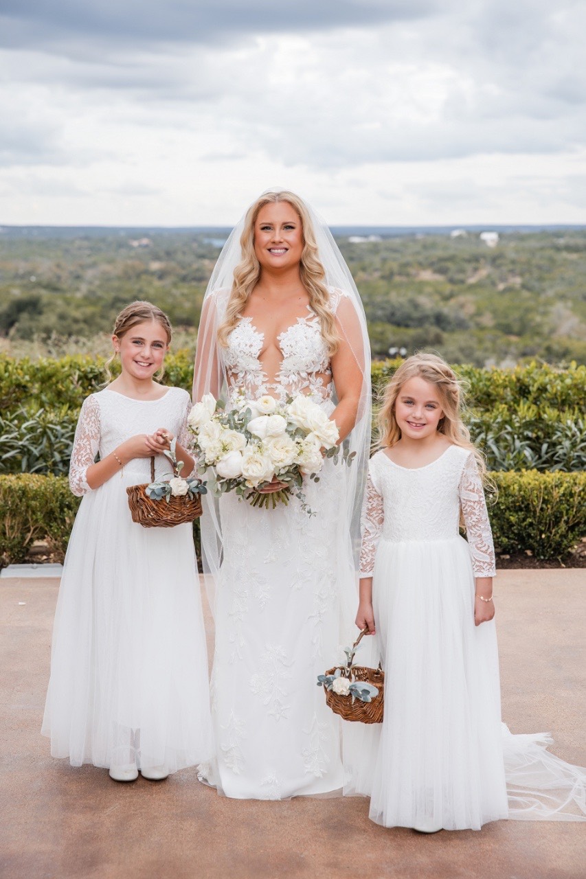 Processional beginning at Canyonwood Ridge outdoor winter wedding ceremony