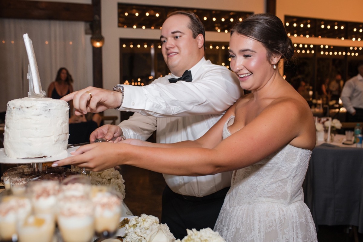 Wedding guests enjoying cocktails at Pecan Springs Ranch in Austin Texas