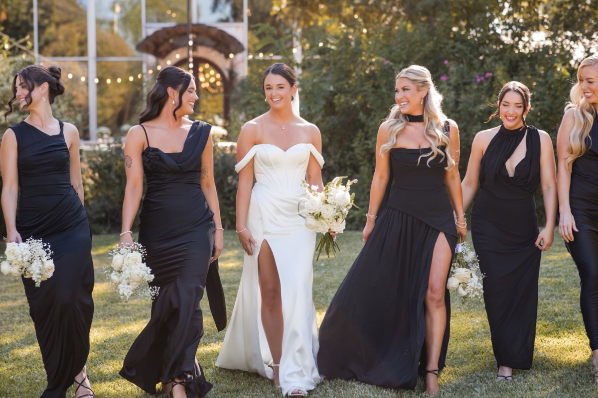 Bride walking down aisle at Barr Mansion captured by The Bird and The Bear
