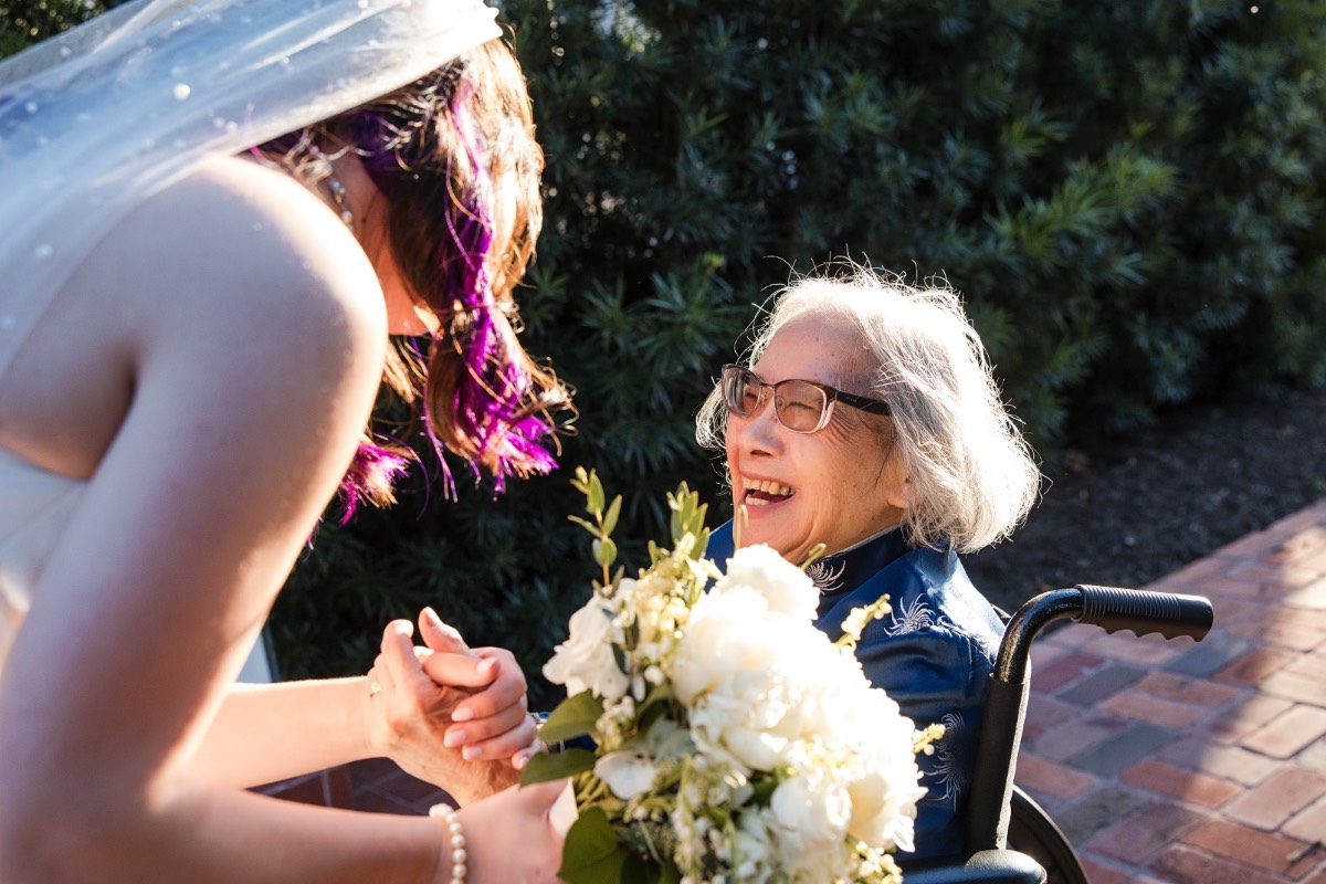 Newlyweds walking back down aisle at Round Rock wedding
