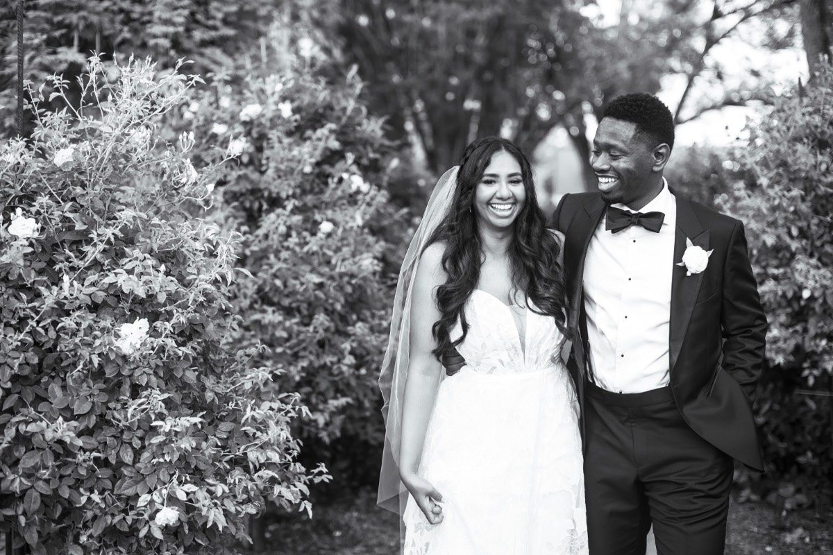 N and H recessional as newlyweds at Woodbine Mansion Round Rock