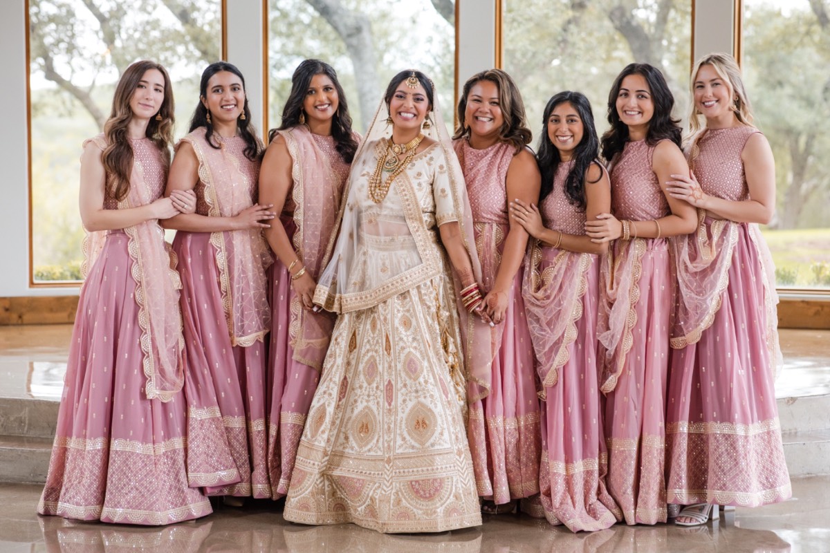 Family witnessing Hirva and Skylar's Indian wedding at Canyonwood Ridge