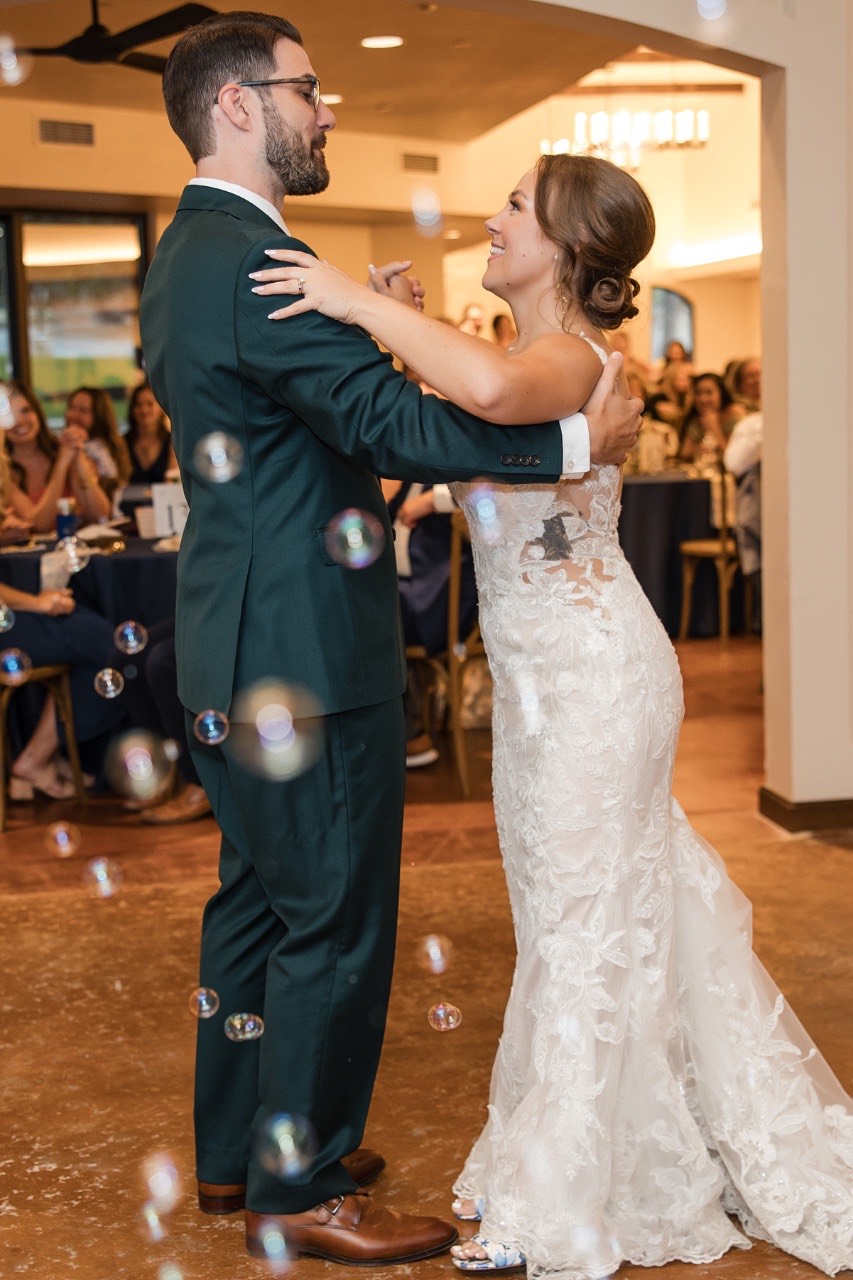 Bride's bouquet featured in portrait session at Garey House Georgetown wedding