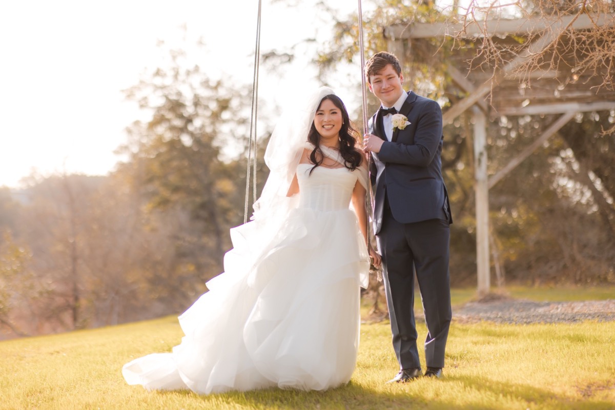 Pecan Springs Ranch wedding photographer capturing L and M's candid moment