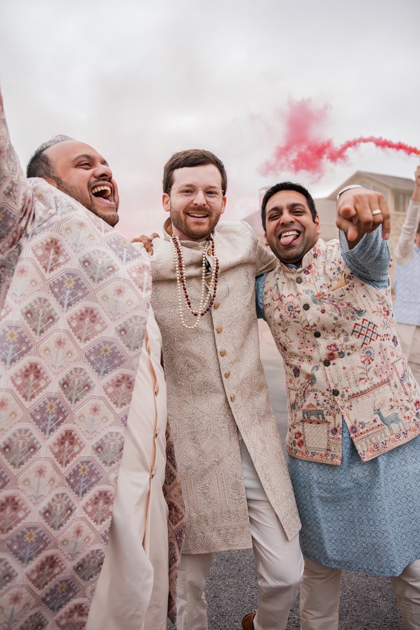 Couple's joyful moment after exchanging vows at Canyonwood Ridge