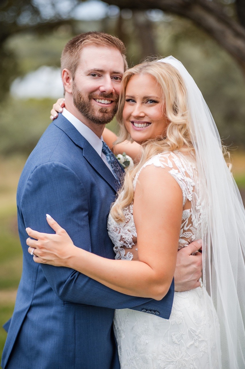 Emotional vow exchange between K and M at Canyonwood Ridge Texas