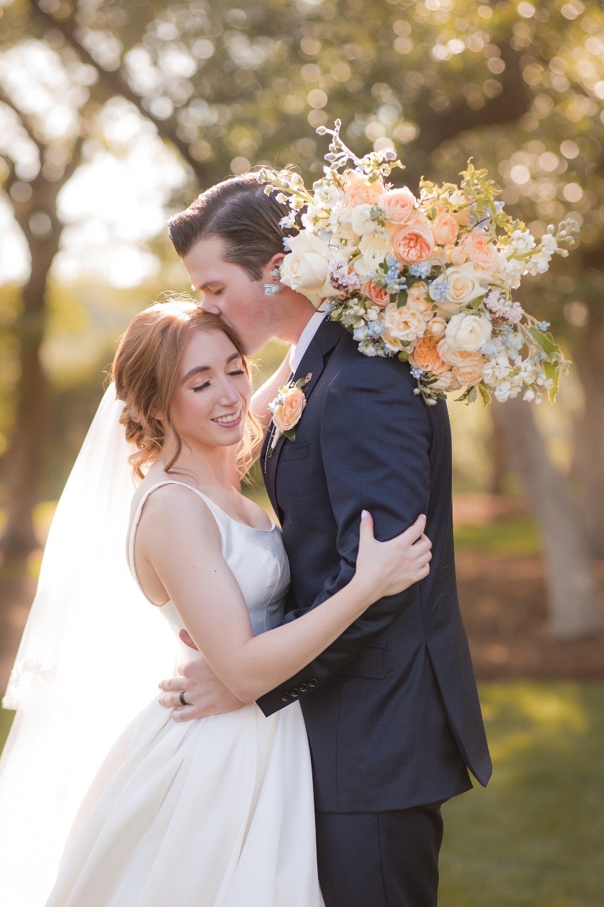 Golden hour couple portrait of O and C at Canyonwood Ridge in Dripping Springs
