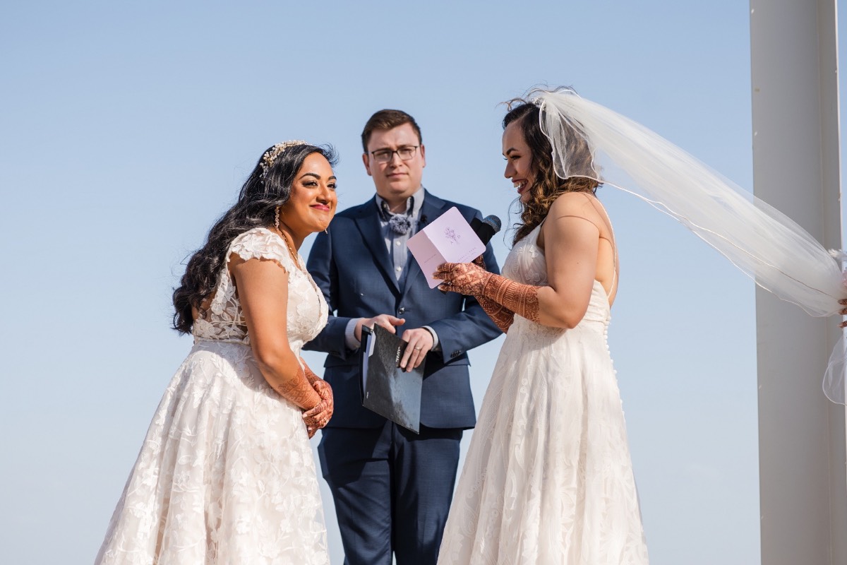 A & D's intimate embrace captured at Prospect House by wedding videographer