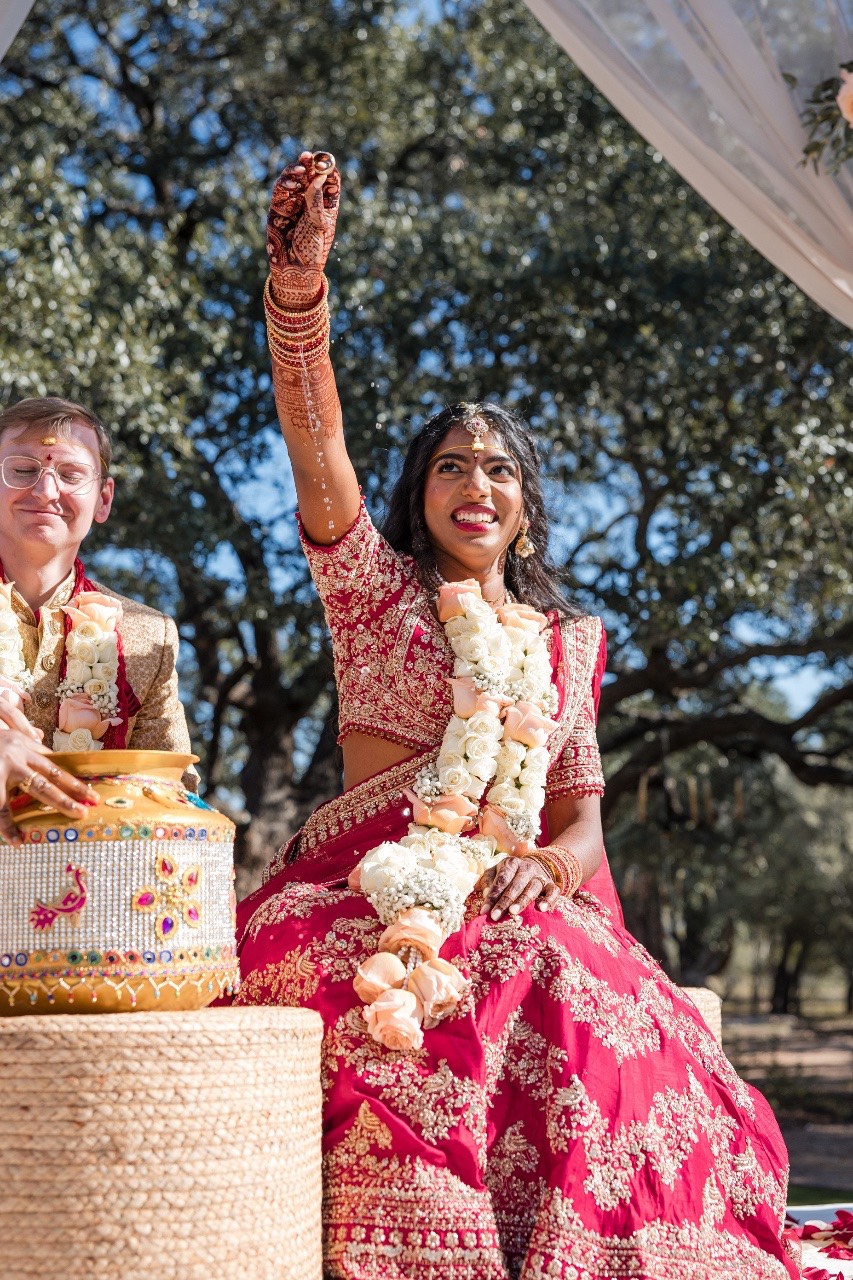 Sreya and Colton intimate couple portrait at Spicewood ranch by videographer