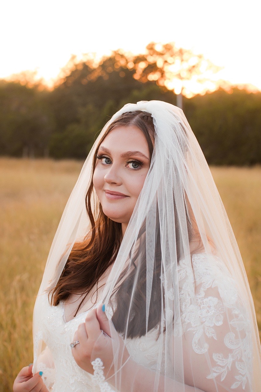 Bride and groom's sweetheart table at Old Glory Ranch reception in Wimberley