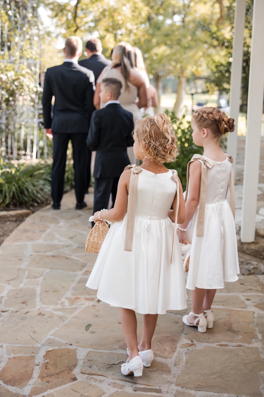 Sparkler exit setup at Pecan Springs Ranch for newlyweds Darby Will