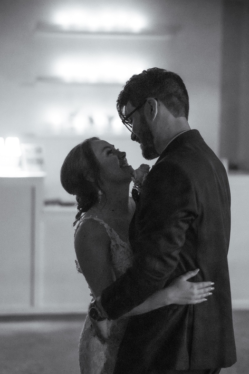 Bride and groom's first dance at Garey House Georgetown Texas wedding