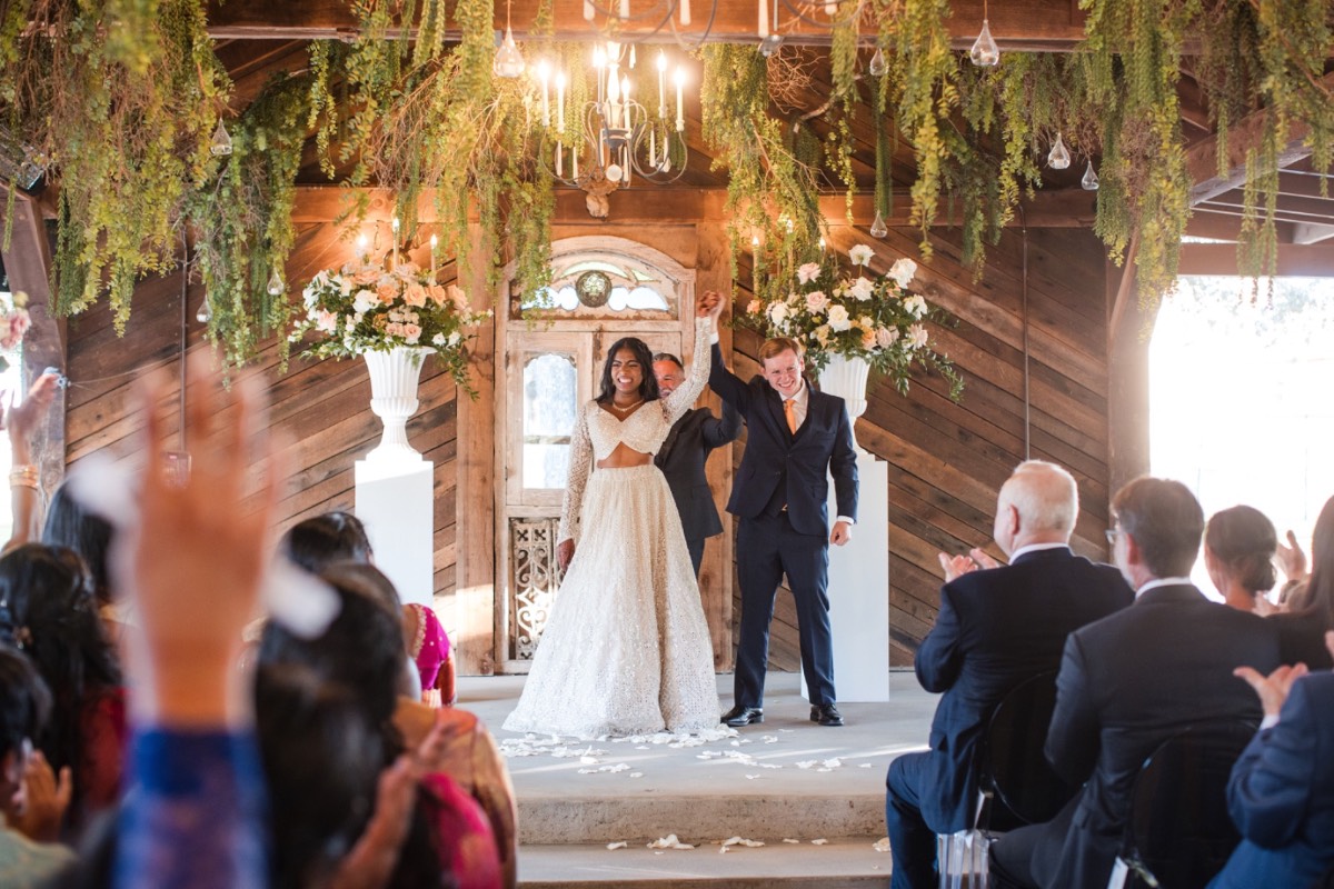 Wedding day portraits for Two Hearts One Stream couple by videographer
