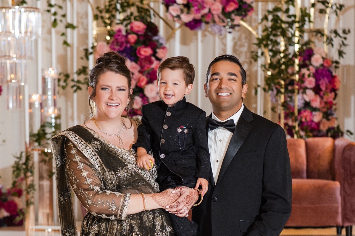 N and A candid moment during formal portrait session