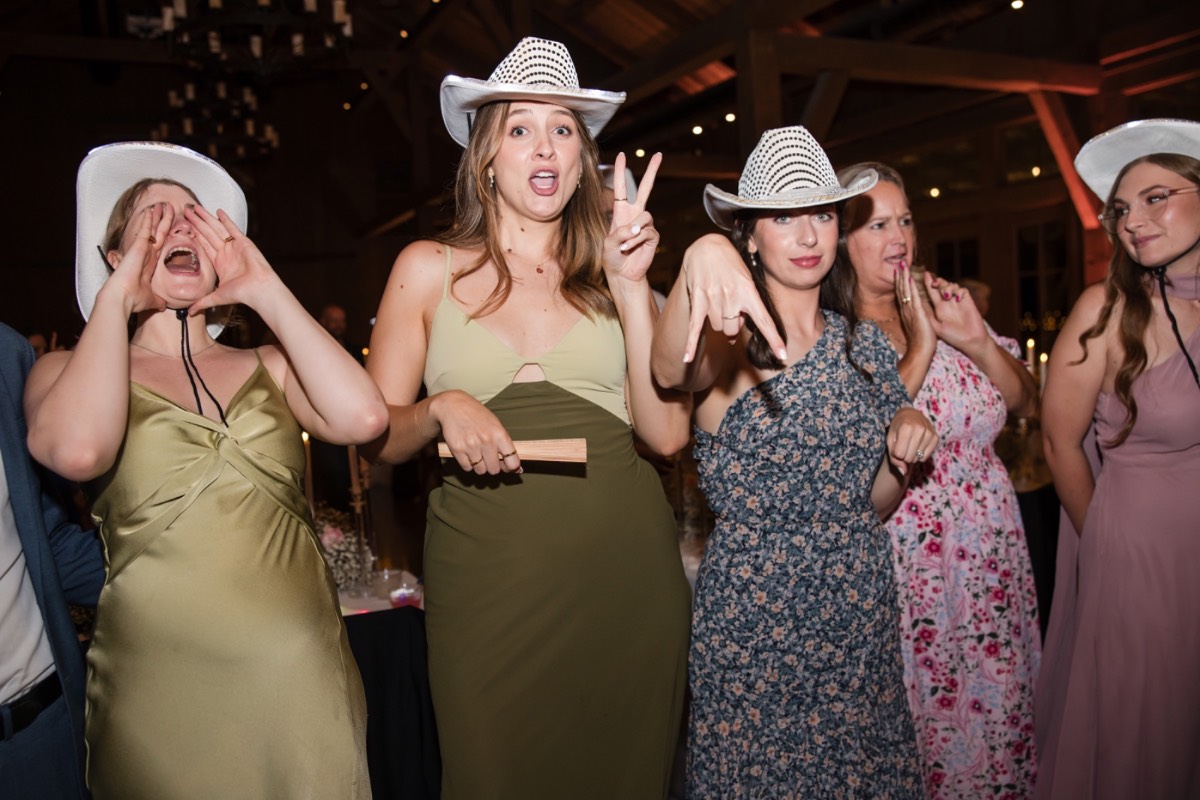 Bride's father dancing with daughter at Hidden River Ranch reception