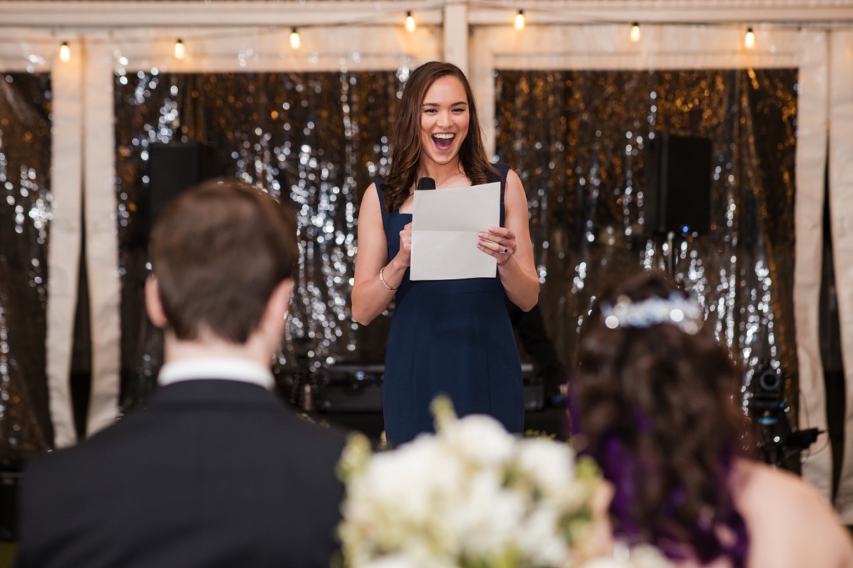 Appetizers and champagne service at Woodbine Mansion Round Rock wedding