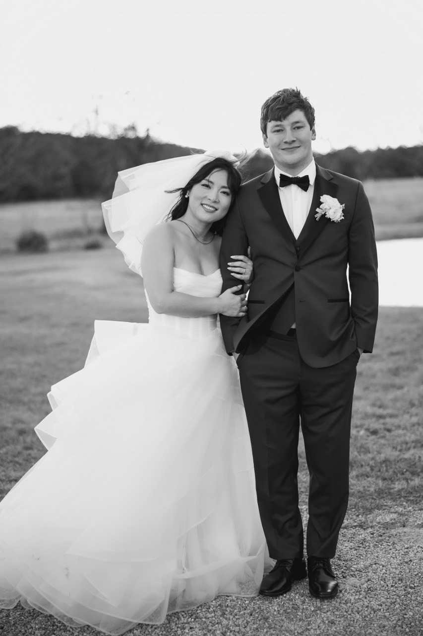 L and M's romantic first dance at Pecan Springs Ranch wedding reception